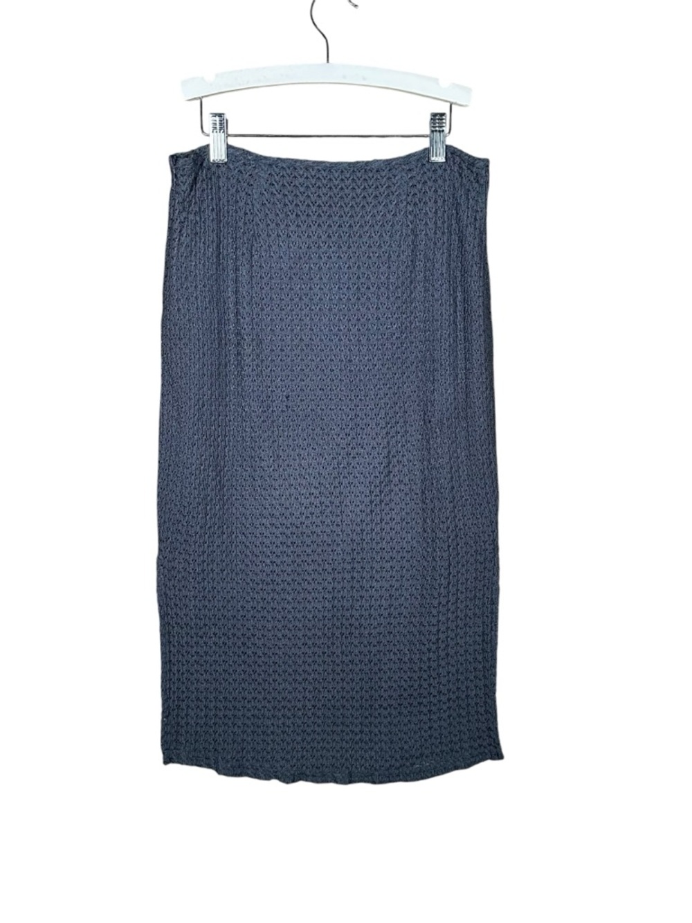 VINTAGE Y2K FREE PEOPLE Crochet Knit Side Slit Pencil Skirt - Picture 7 of 10